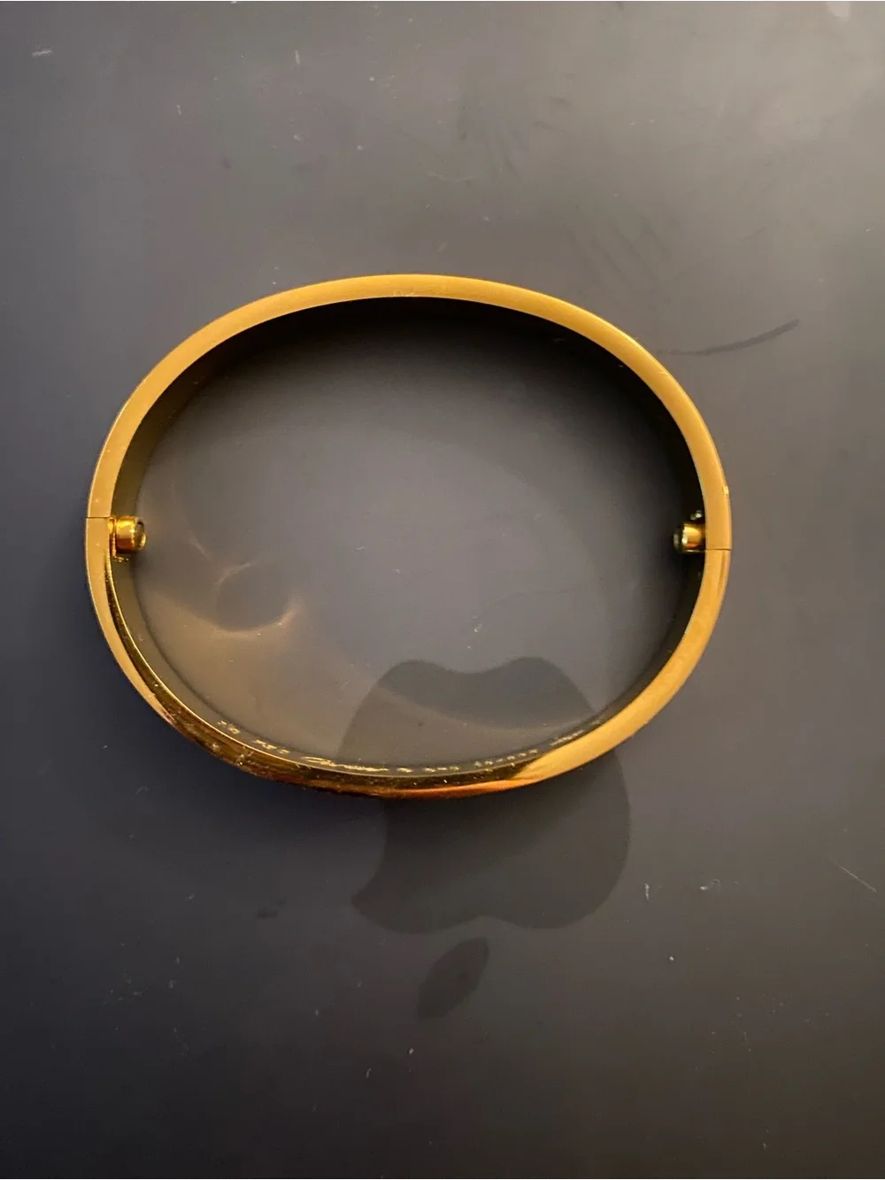 Waterproof Gold Screw Motif Bangle Bracelet